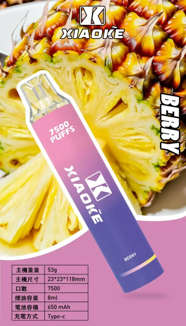 梟客 XIAOKE 7500 拋棄式電子煙｜輕盈霧氣構築立體口感｜超長續航結合智慧顯示螢幕