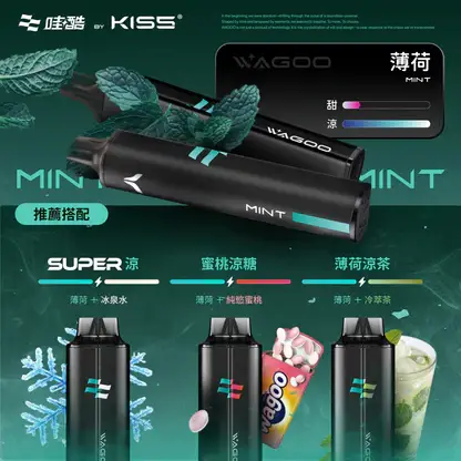 WAGOO 哇酷 KIS5 拋棄式電子煙5000口｜繚繞霧化細緻呈現飽滿層次｜大容量具備Type-C快充設計