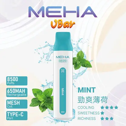 MEHA-8500口-VBar小白條-10.webp MEHA VBar 魅嗨小白條8500|體現溫潤擊喉體驗|高導熱網芯霧化技術