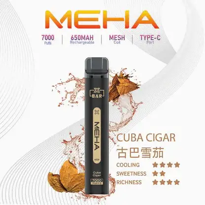 MEHA-XBAR-拋棄式-7000口小黑條-1.webp MEHA XBAR 魅嗨小黑條 7000|勾勒立體霧化質感|高容錯氣流穩定機制