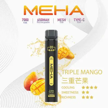 MEHA-XBAR-拋棄式-7000口小黑條.webp MEHA XBAR 魅嗨小黑條 7000|勾勒立體霧化質感|高容錯氣流穩定機制