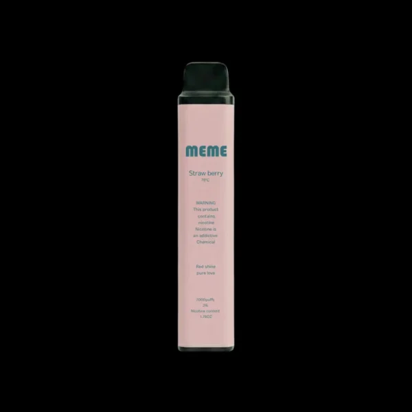 MEME-straw-berry.webp MEME 韓國熱銷 7000 口拋棄式電子煙|智慧溫控氣流配置|恆定輸出風味輪廓呈現綿延流暢之輕盈霧感體驗