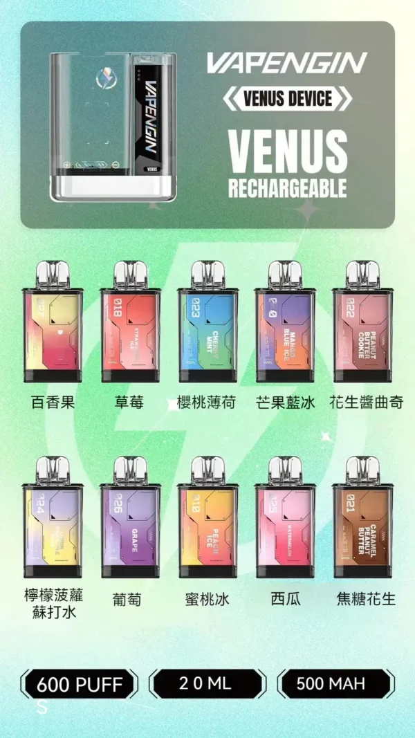 【加購0贈主機+電池】VAPENGIN VENUS 金星專用煙彈套裝｜激發立體飽滿霧感｜精工密封防漏結構設計