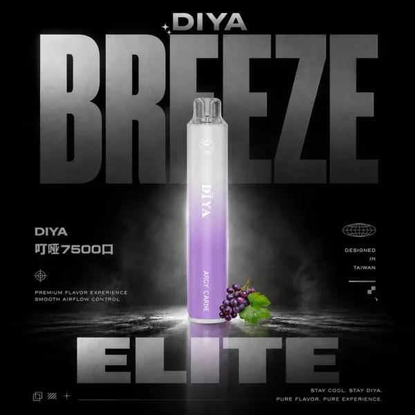 微信图片_20260615162509_931_13.webp DIYA 叮啞 7500 拋棄式電子煙|溫潤霧態平衡捕捉細微氣息|支援快速回充效能兼顧續航